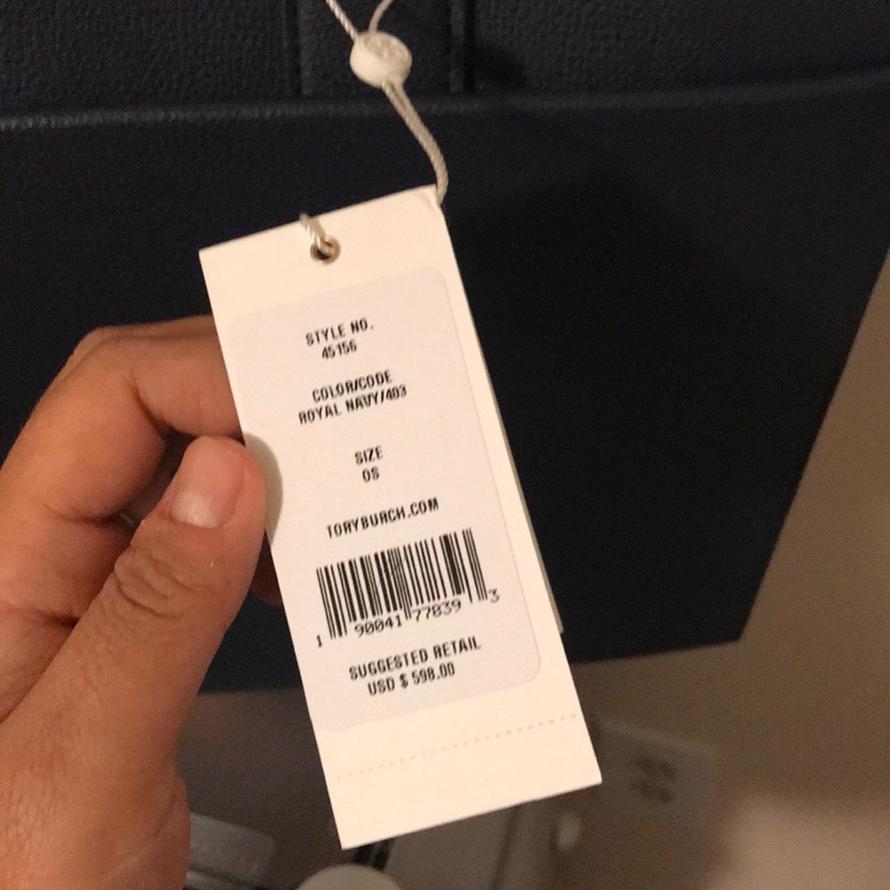 Brand new with tag Navy Tory Burch Kira large tote - Picture 5 of 8